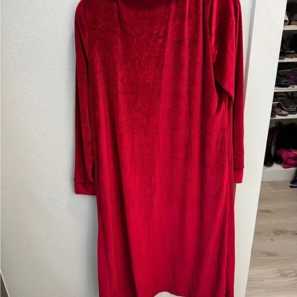 Velvet Longline Duster Cardigan Jacket | Size Small - Picture 4 of 4